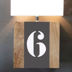 Applique L34 en bois personnalisable taupe