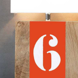 Applique L34 en bois personnalisable orange