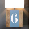 Applique L34 en bois personnalisable gris bleu