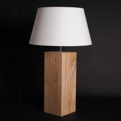 Grande lampe en bois brut L34 