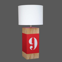 Petite lampe en chêne rouge