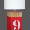 Petite lampe en chêne rouge