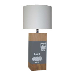 Petite lampe avec hibou taupe