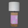 Petite lampe avec hibou rose