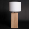 Petite lampe en bois brut sans abat-jour