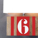 Applique bois personnalisable rouge