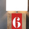 Applique L34 en bois personnalisable rouge