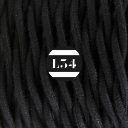 Fil électrique torsadé noir en coton