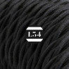 Fil électrique torsadé noir en coton