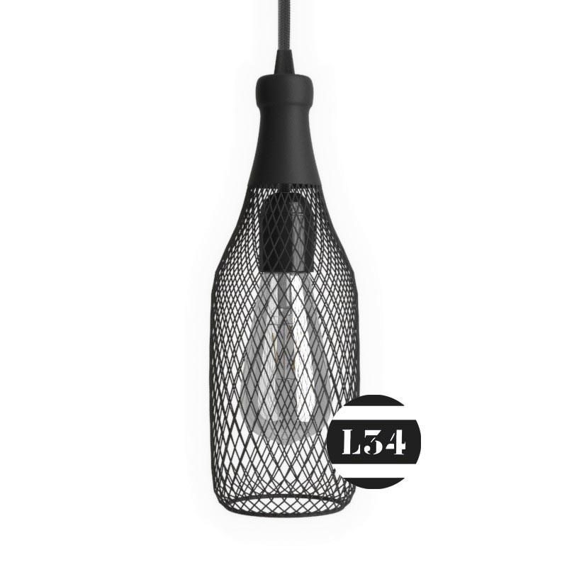 Suspension bouteille noir mat - magnum