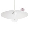 Suspension plate en métal blanc vernis