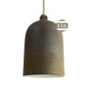 Luminaire cloche teinte rouille