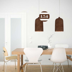 Luminaire cloche teinte rouille