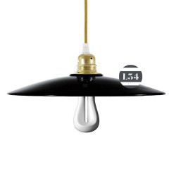 Luminaire noir avec intérieur cuivre