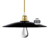 Luminaire noir avec intérieur cuivre