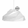 Luminaire contemporain à suspendre en métal blanc