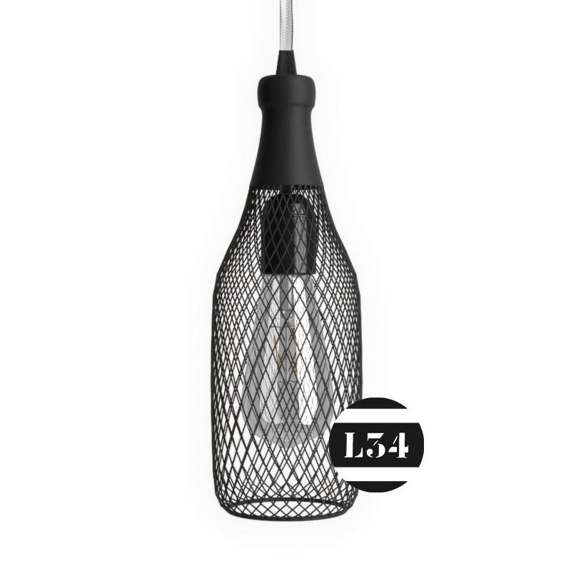 Suspension bouteille noir mat - magnum Suspension bouteille noir mat - magnum