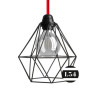 Luminaire cage style diamant noir mat