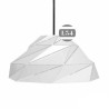 Luminaire contemporain à suspendre en métal blanc