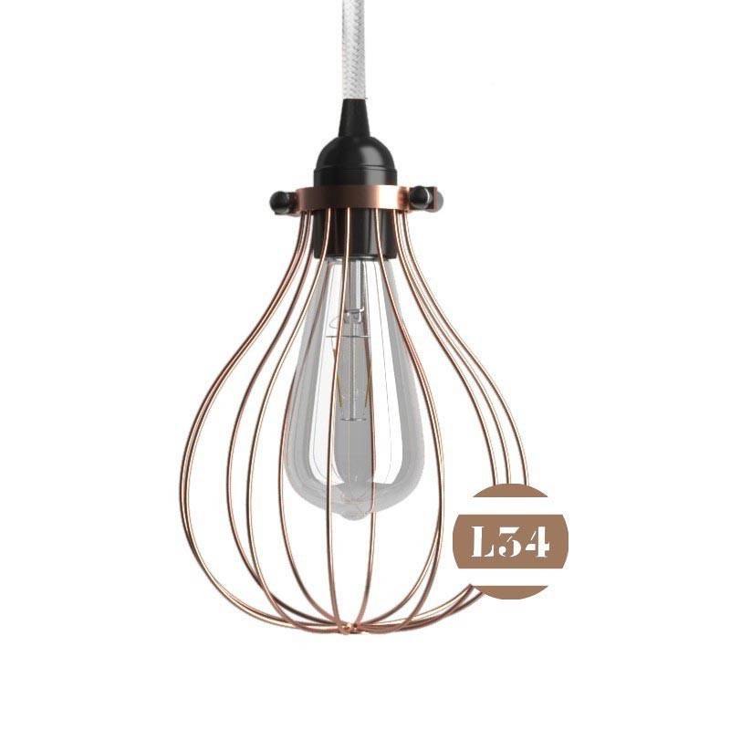 Luminaire cage en métal cuivré Luminaire cage en métal cuivré