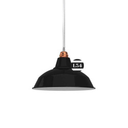 Suspension noire pour cuisine ou bar ⌀30cm