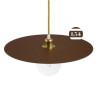 Luminaire design rond couleur rouille