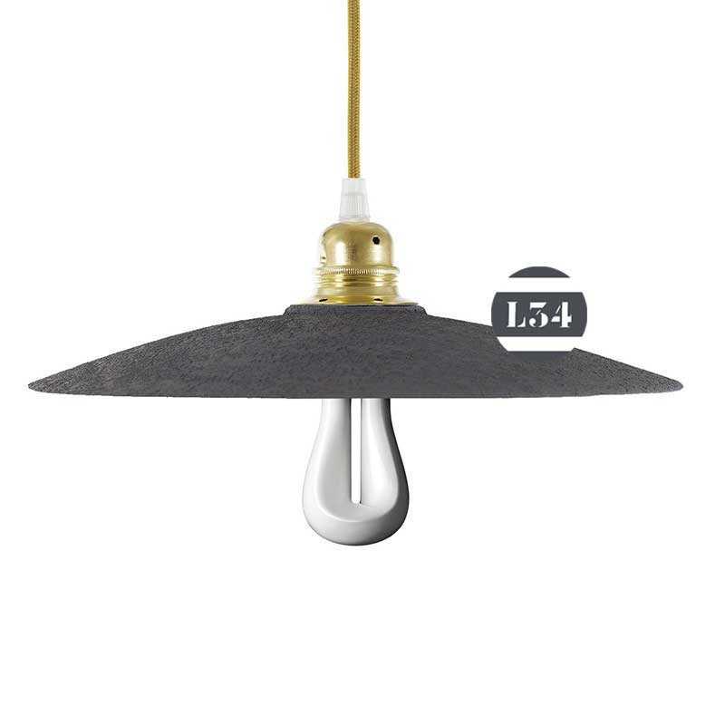 Luminaire design effet ciment à suspendre