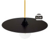 Suspension disque en fer noir verni