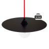 Suspension disque en fer noir verni