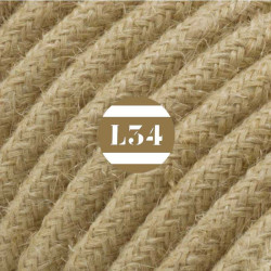 Câble électrique beige en jute