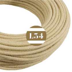 Câble électrique beige en jute