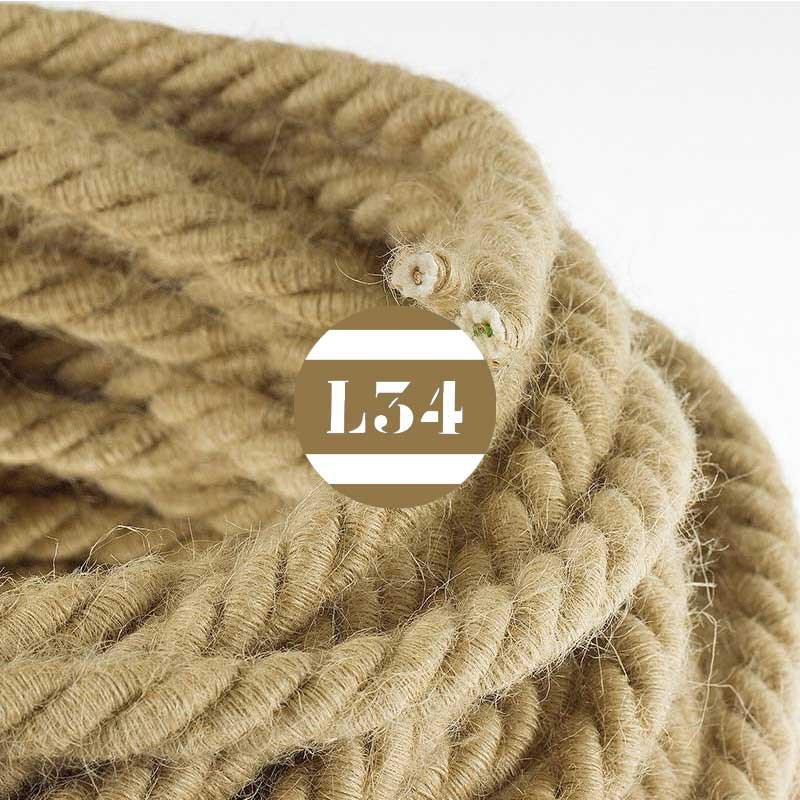 Corde câble électrique en jute Corde câble électrique en jute