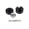 Kit fixation murale noire pour câble