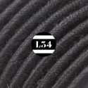 Câble électrique textile noir coton
