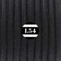 Câble électrique textile noir coton