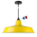 Suspension industrielle jaune 45cm