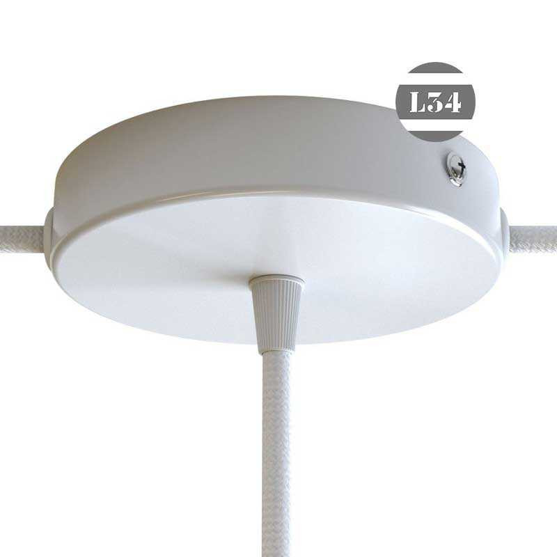 Pavillon métal blanc 12cm pour suspensions en série Pavillon métal blanc 12cm pour suspensions en série