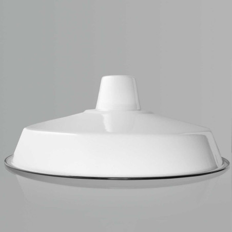 Abat-jour En Métal Blanc - Style Garage/loft, Occasion, Fonctionnel
