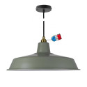 Suspension industrielle verte 45cm