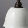 Suspension cloche émaillée blanche