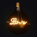 Ampoule dorée globe transparent filament "love" E27