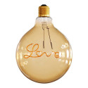 Ampoule originale globe dorée filament LOVE E27