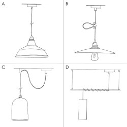 Suspension cloche céramique blanche