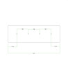 Pavillon XXL rectangle blanc design 4 fils