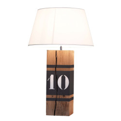 Grande lampe en bois L34 anthracite