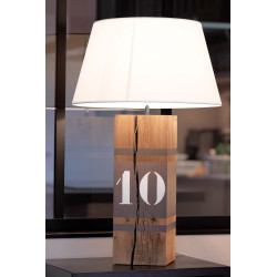 Grande lampe en bois L34 taupe