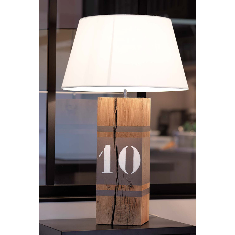 Grande lampe en bois L34 taupe