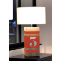 Lampe bois Up M orange