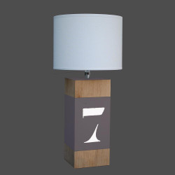 Lampe bois Up S taupe