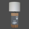 Lampe enfant UP S hibou taupe